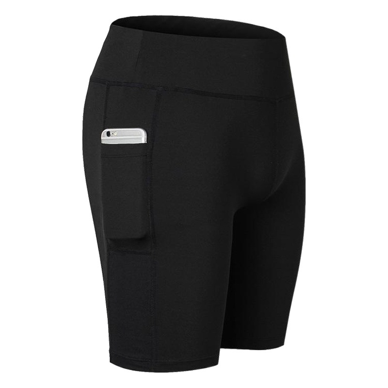 Women's Yoga Shorts Side Flap Pocket Pantss Fitness Running Elastic Tight Amazon Quick-Drying Sweat-Wicking Five-Point Pants 2046