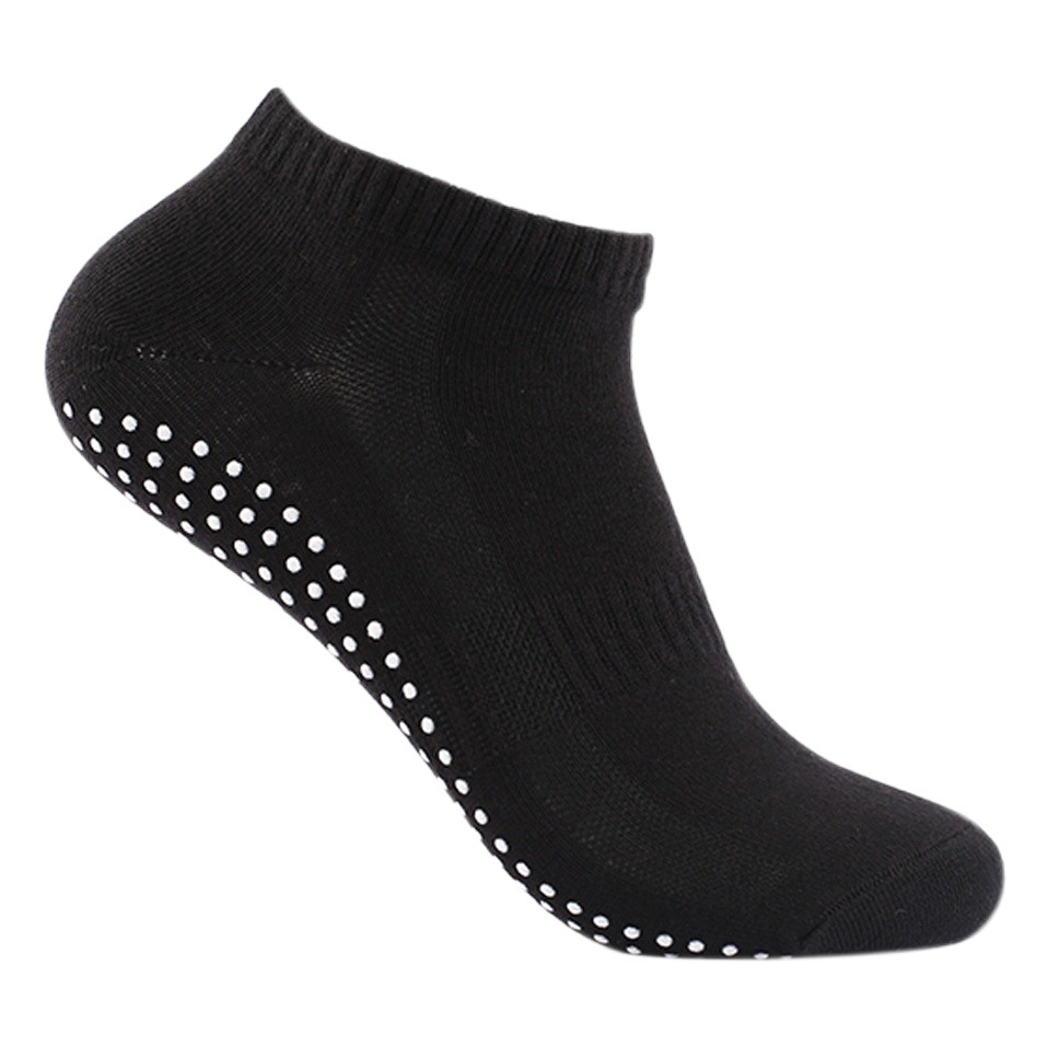 Black and White Men's Socks, Dotted Sports Floor Socks, Sweat-Absorbent, Breathable, Non-Slip Socks, Trampoline Socks, Yoga Socks