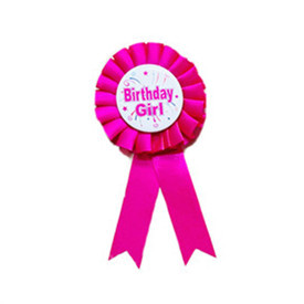 Picture of Tinplate badge cross-border source Birthday boys and girls Birthday party lace badge color can be set