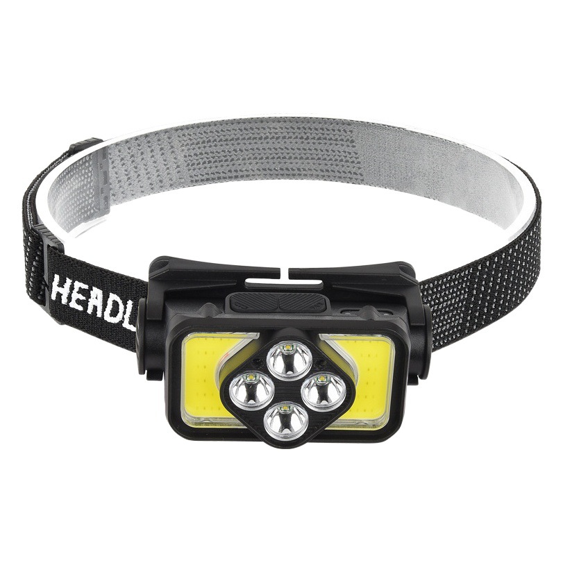 Cross-border new COB headlight LED induction Outdoor Camping Fishing light USB charging TYPE-C hole night fishing running