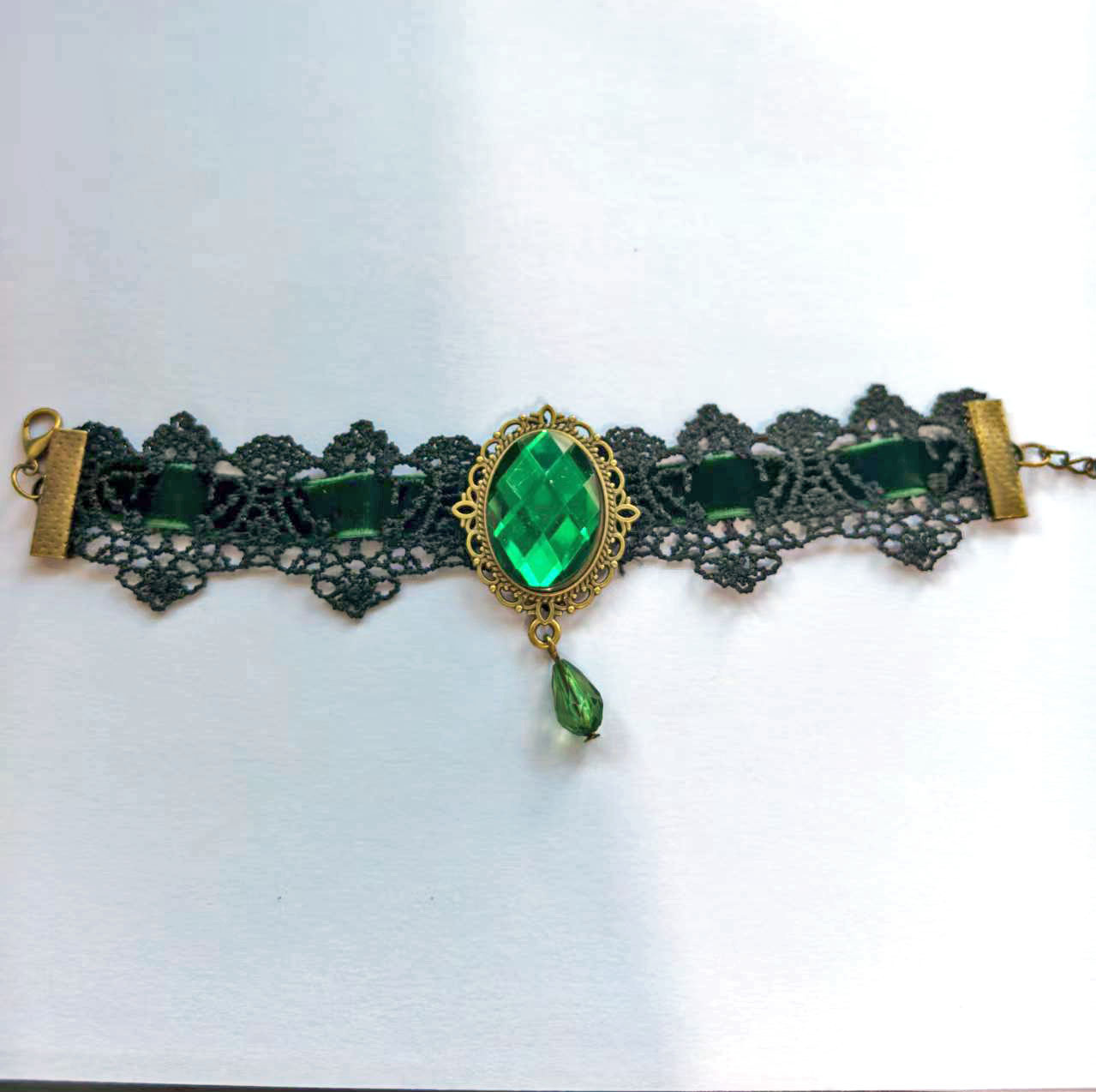 Picture of European and American Cross-Border Best-Selling Necklace Gothic Retro Punk Choker Lace Necklace Braided Choker Clavicle Chain for Women