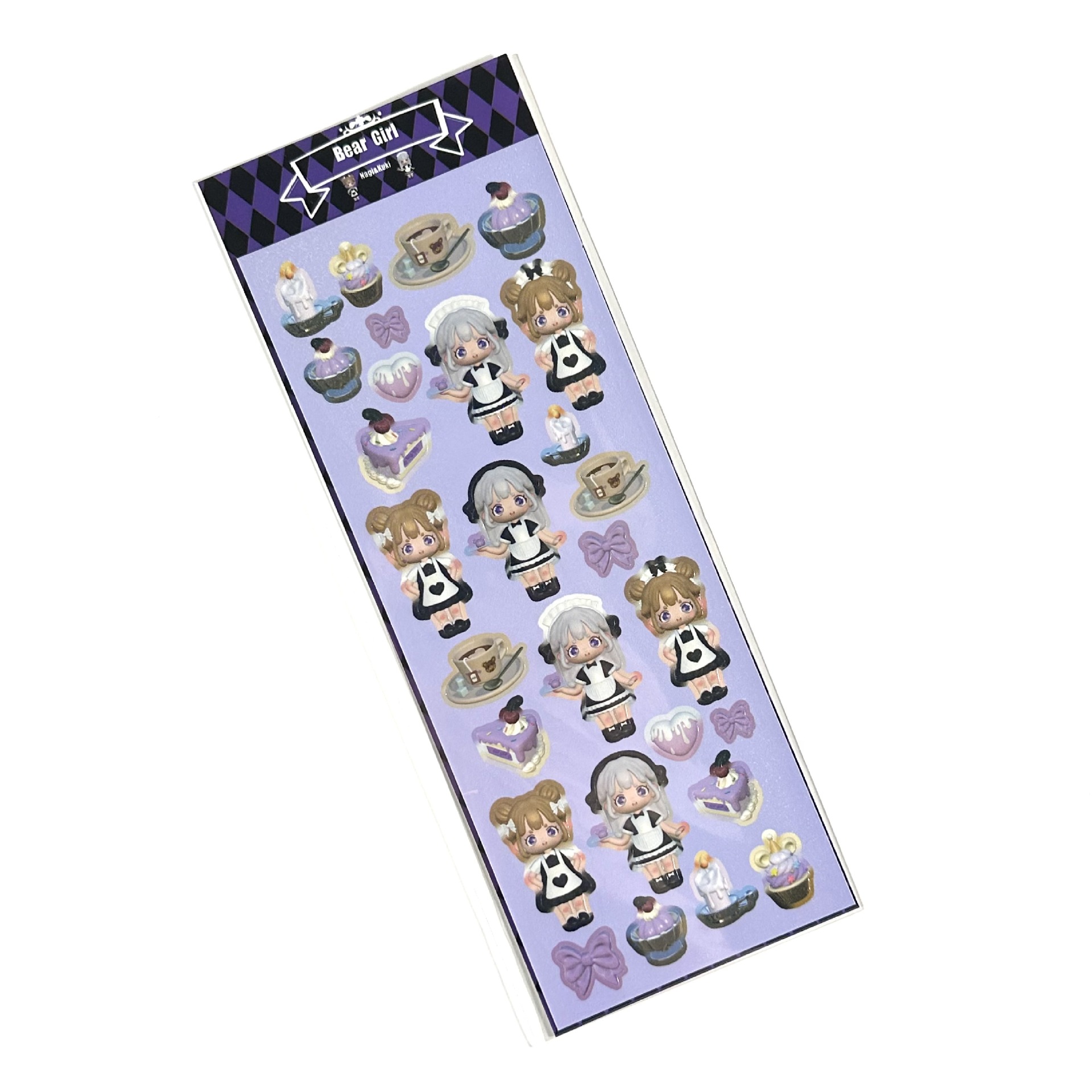 Picture of Coisini original 3d modeling little girl sticker ins Korean cute laser goo card hand account sticker wholesale
