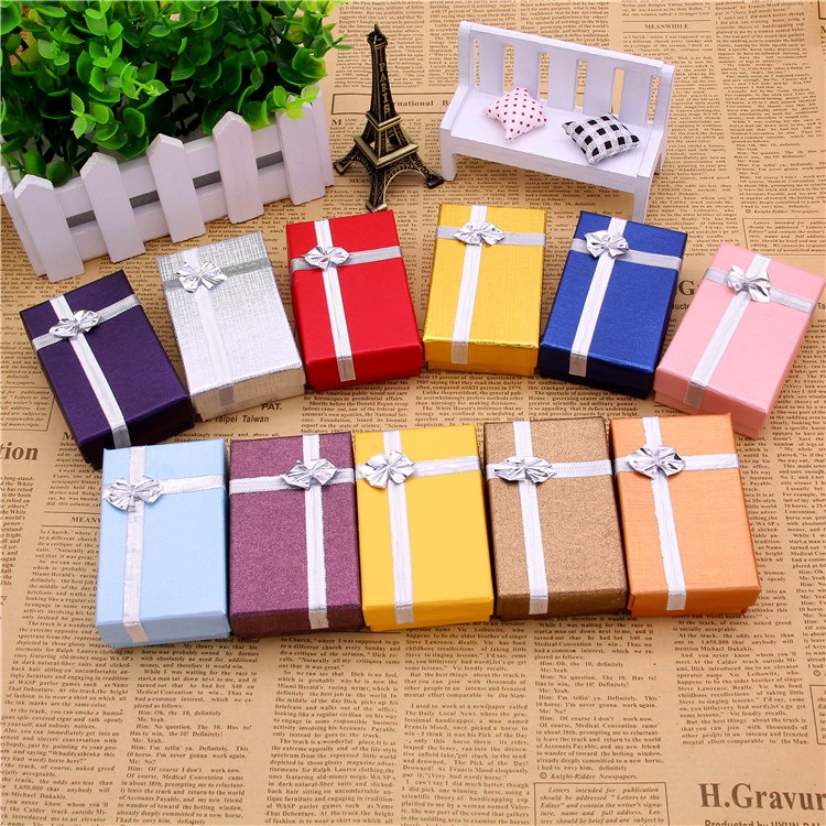 in stock Pearlescent Lenny Earrings small size Jewelry Set Box Pair Ring Jewelry Box Tiandi Cover Pendant Box Wholesale