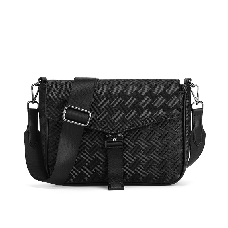 2024 New Men's Postman Vintage Casual Large Capacity Multi-functional Bag Woven Shoulder Bag Travel Crossbody Bag