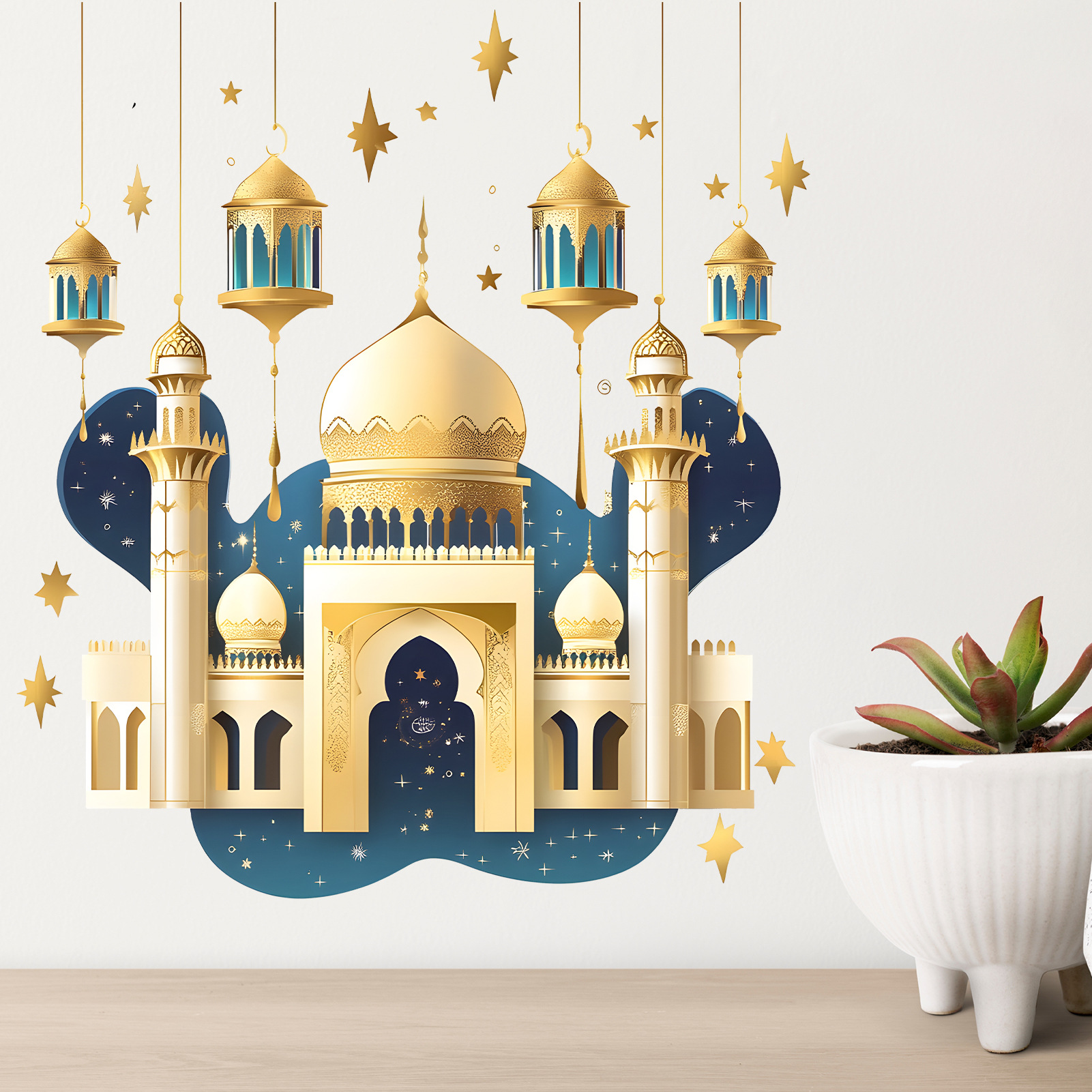 New MS-JZ017 Middle East Festival Atmosphere Decoration Castle Chandelier Hanging Decoration Living Room Bedroom Background Wall Decorative Wall Stickers