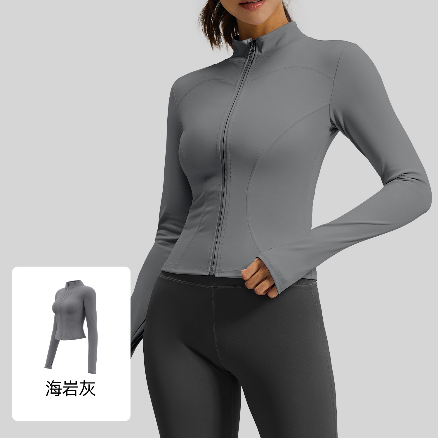 Picture of Juyitang Spring and Autumn High Elasticity Sports Yoga Jacket Cross-Border Running and Cycling Slimming Yoga Wear Fitness Top for Women