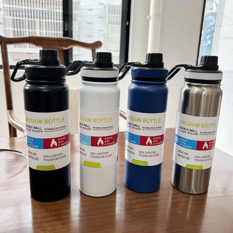 Picture of Cross-border explosions 304 outdoor handle kettle double stainless steel thermos cup gradient space kettle car kettle
