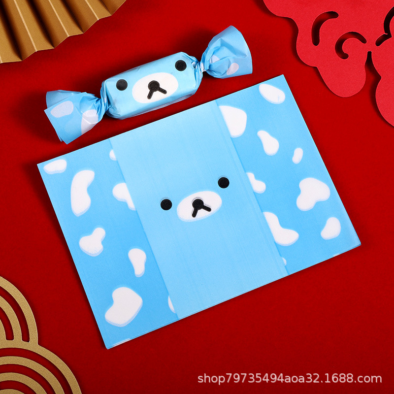 Picture of Nougat Wrapping Paper 100 Baking Handmade Cute Candy Paper Silicone Paper Self-sealing New Year's Sugar Paper Bag