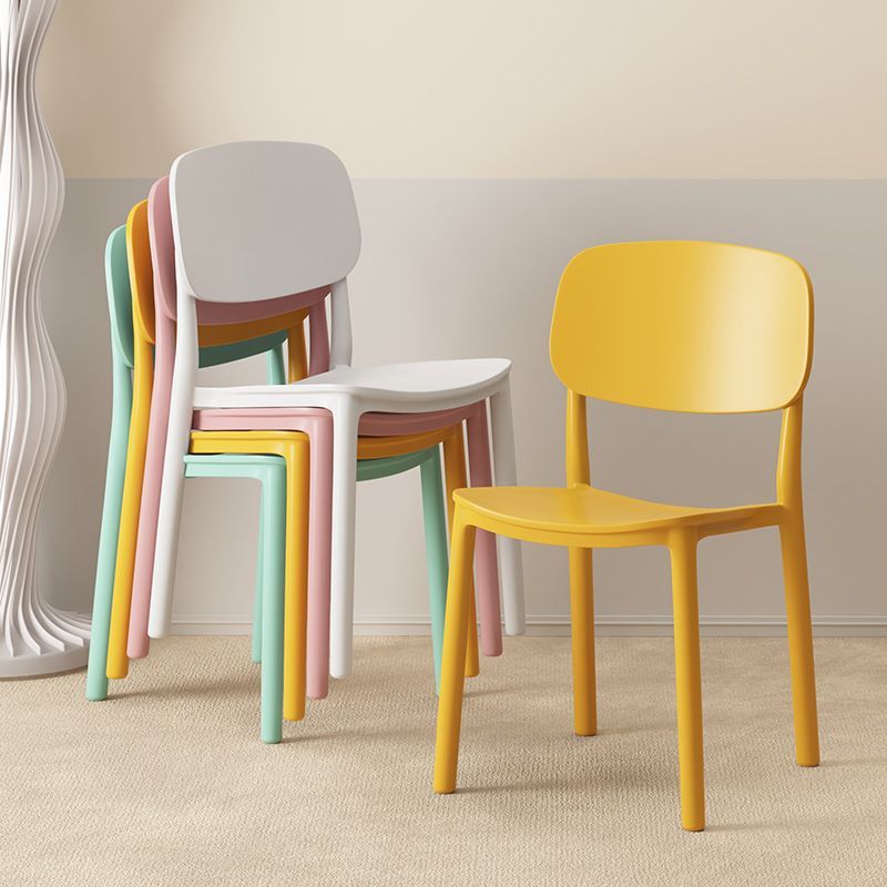 Stools for home use have backrests, plastic thickened chairs, can be stacked, comfortable sedentary dining table, simple commercial restaurant dining chairs