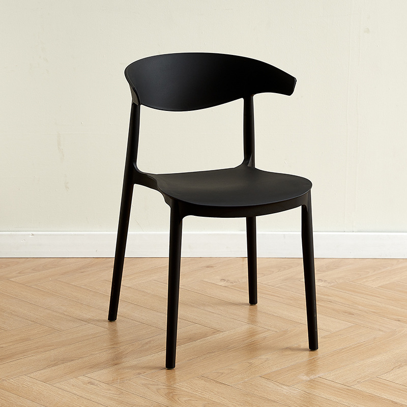 Picture of Modern Simple Plastic Chair for Home Use, Adult Chair with Backrest, Horn Chair, Cafe Dining Chair, Backrest Chair, Lightweight and Durable
