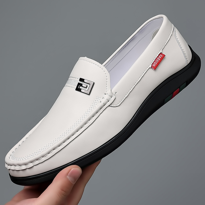 Picture of 2022 Spring and Autumn new men's daily casual leather shoes men's leather breathable soft leather soft bottom driving peas shoes 6016