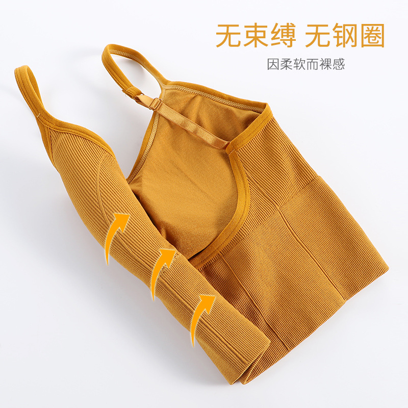 Picture of Kaka Large U-Shaped Beautiful Back Wrapped Chest Tube Top with Sling Without Steel Ring Push-Up Sports Bottoming Intimates Vest for Women