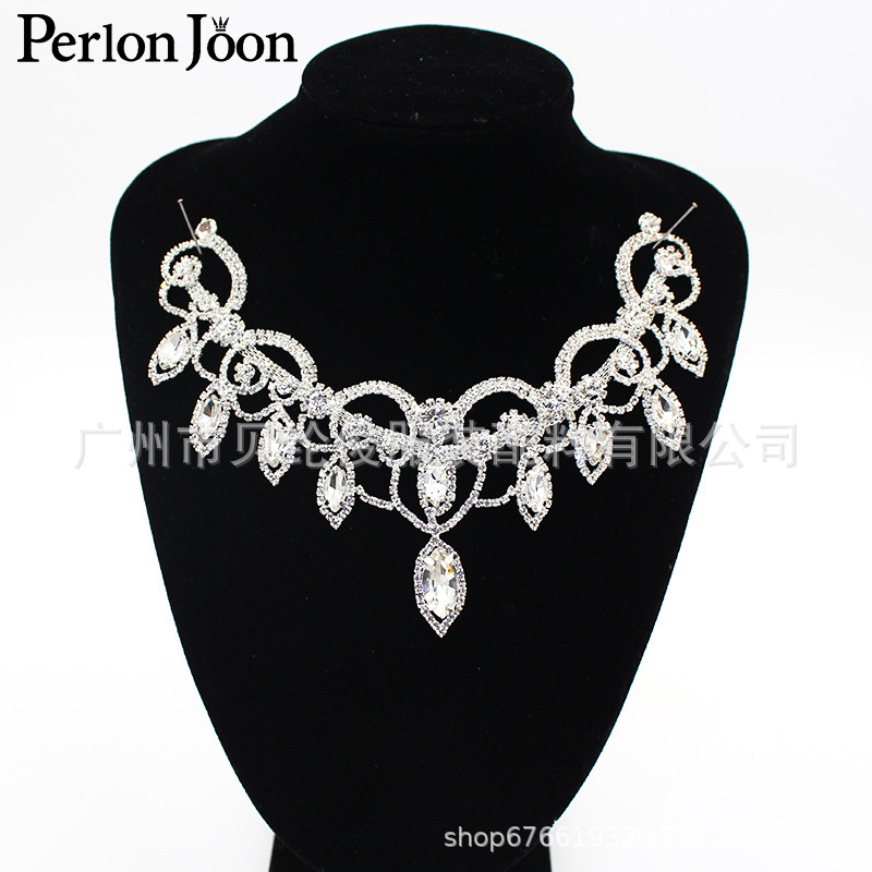 Foreign trade heavy industry rhinestone crystal wedding accessories fashion dress collar clothing accessories