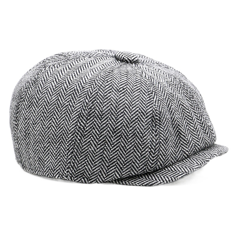 Picture of Children's Duck Tongue Hat Retro European and American Baby Newsboy Hat Trendy British Forward Cap Young Student Octagonal Beret