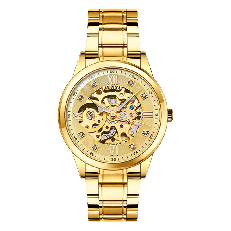 Junyu Brand Mechanical Watch Men's Fully Automatic Mechanical Watch Men's Watch Cut Out Fashion Trendy Luminous Men's Watch