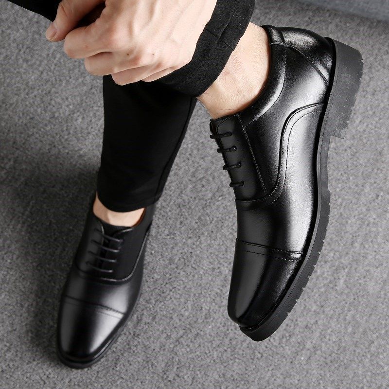 Picture of [Special clearance processing leak-picking broken code] leather shoes men's leather three-joint business casual men's single leather shoes