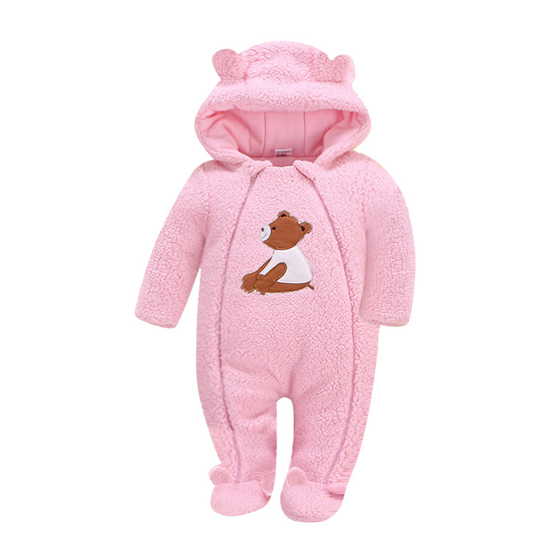 Picture of Baby's jumpsuit Foot-wrapped cotton-padded baby's clothes jumpsuit thickened winter outerwear for infants and toddlers climbing suit for men
