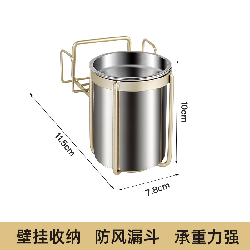 Picture of Stainless steel wall-mounted ashtray creative bathroom anti-fly ash wholesale non-perforated multifunctional ash rack logo