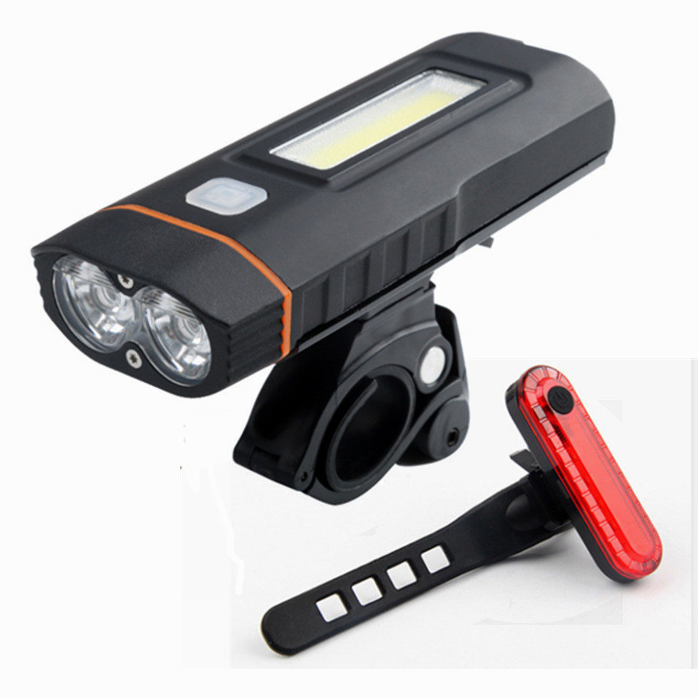 Multifunctional bicycle light headlight usb charging cob highlight with magnet work light rechargeable mobile phone 048