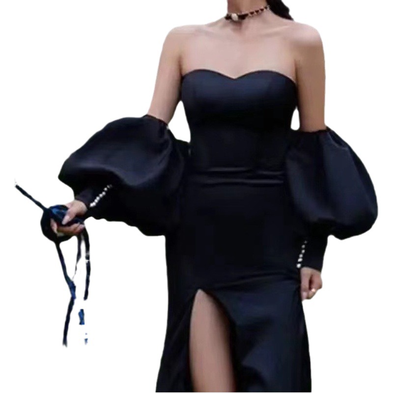 New Wedding Bride Gloves Wedding Dress Photo Photography Satin Velvet Puff Sleeve White Long Sleeve