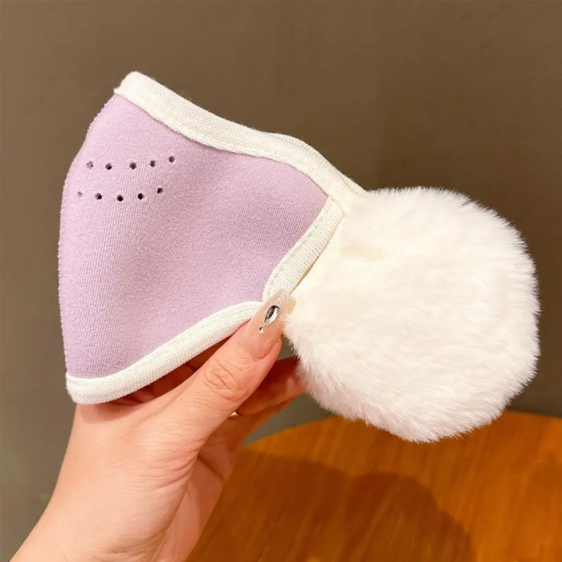 Picture of Children's Mask Girls' Windproof Ear Mask Integrated Warm Thickened Winter Ear Mask for Primary School Students Outdoor Cycling Cold-proof Ear Mask