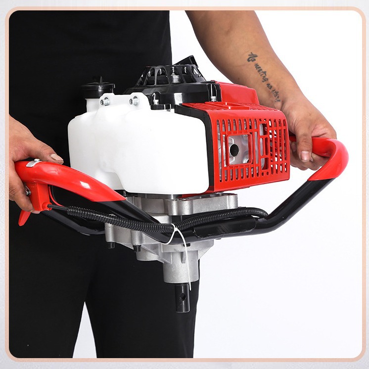 The ground drilling machine 2 punch 4 punch high-power digging hole driving pile planting drilling portable pile planting machine