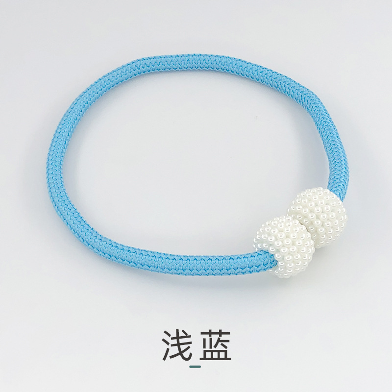 Picture of Cross-border Wholesale Simple High-strength Magnetic Pearl Magnetic Buckle Fabric Storage Lace-up Curtain Magnetic Buckle Curtain Strap