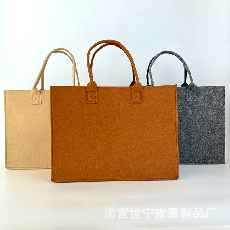 Picture of Felt Bag Customized Large-Capacity Work Clothing Shopping Felt Tote Bag Handbag Corporate Annual Meeting Souvenir Gift Bag