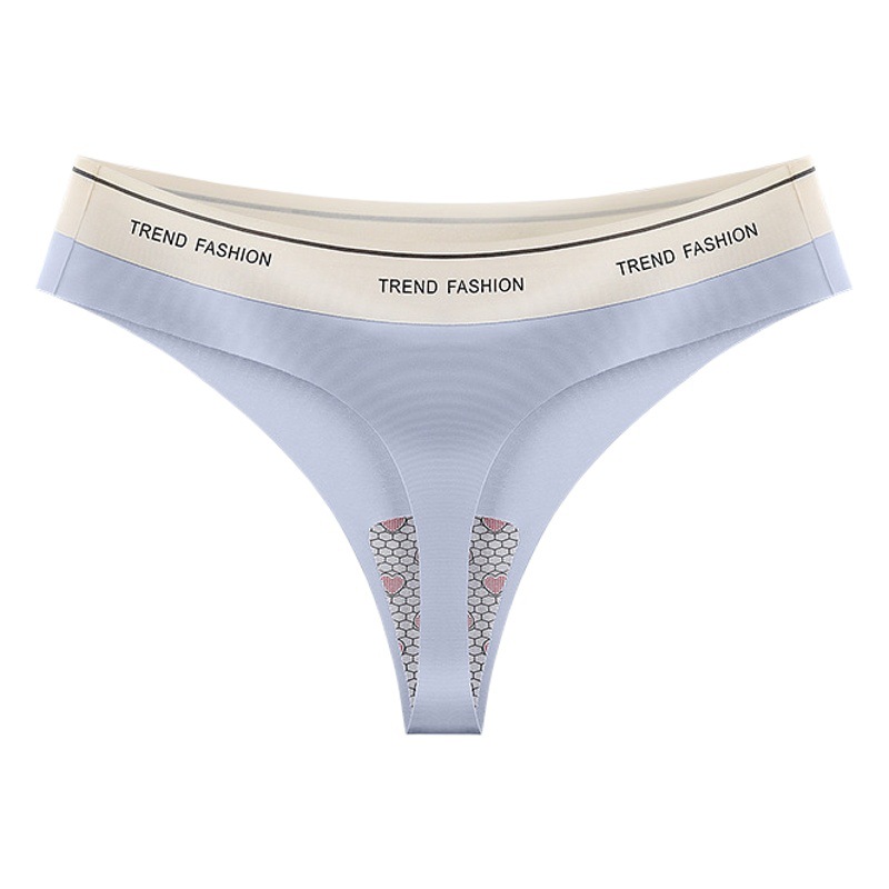 Women's seamless naked yoga fitness exercise no embarrassment line cotton antibacterial bottom crotch T-shaped briefs women's wholesale