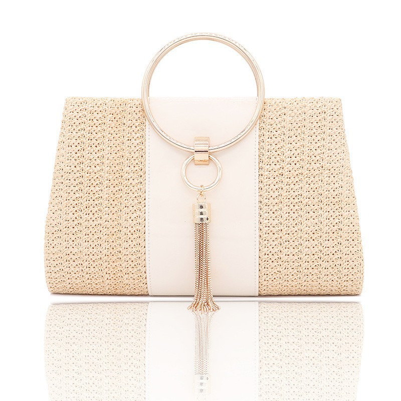 Picture of Henglida 2021 summer European and American cross-border e-commerce woven dinner bag bridal bag Fashion Women's clutch factory