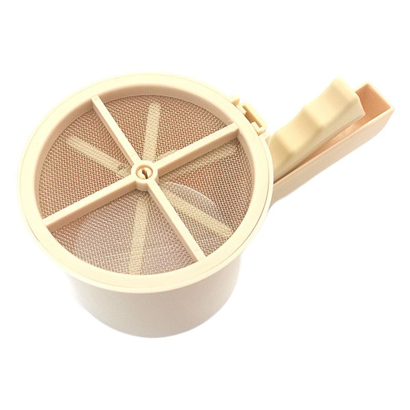 Household baking flour sifter sugar sifter semi-automatic hand-held cup filter fine screen baking gadget