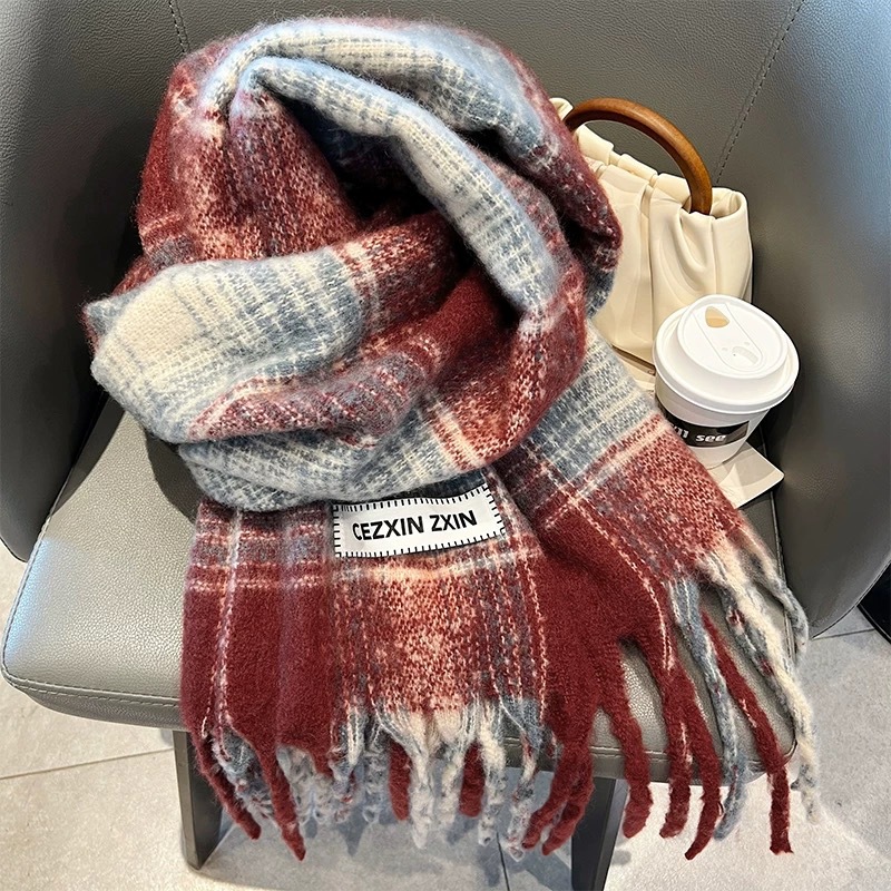 Picture of Cross-border solid color new imitation cashmere scarf women's autumn and winter thickened warm shawl solid color student scarf men's wholesale