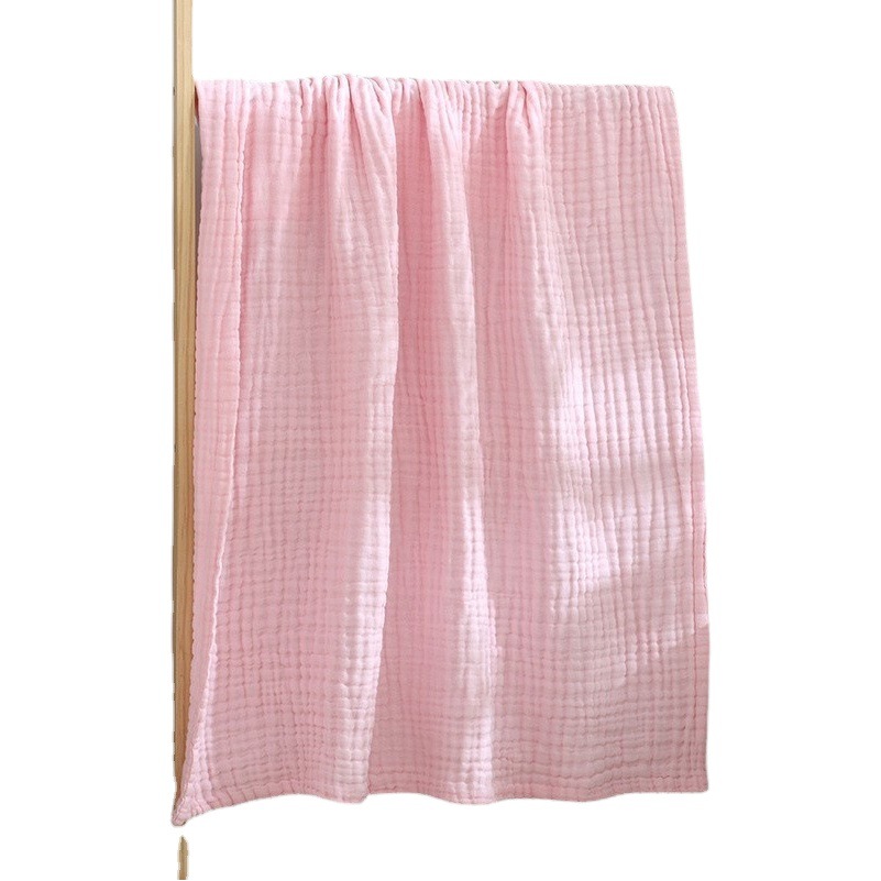 [Strictly Selected] Six-Layer Seersucker Pure Cotton Bath Towel, Baby Bath Towel, Newborn Cotton Quilt, Pure Color Gauze Towel
