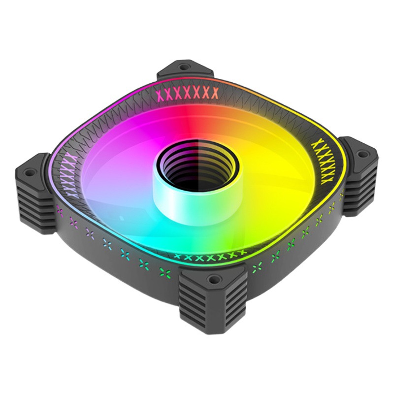 Coolmoon Moon Pioneer 12cm Chassis Fan Desktop Computer Rgb Silent Forward and Reverse 6Pin Cooling Fan