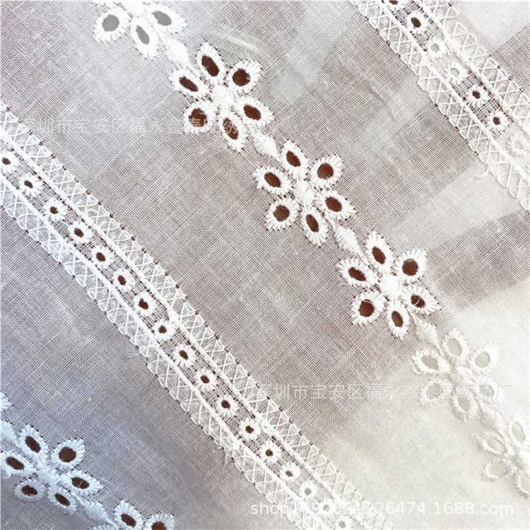 Cotton hollow embroidery spring and summer dress bags and other fashion embroidery cotton embroidery lace embroidery cloth