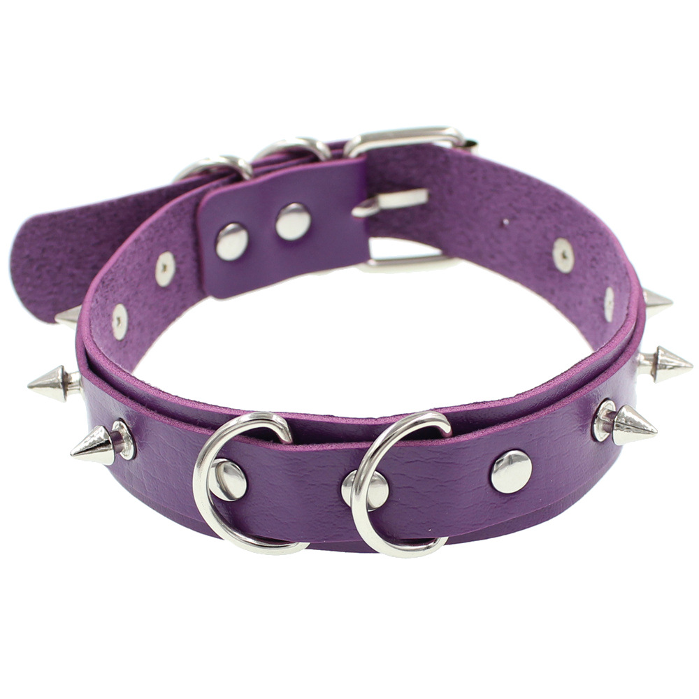 Picture of European and American Exaggerated Adult Sex Products Rivet Collar Flirting Necklace Neck Neck Set Dog Slave Special Traction Rope Set