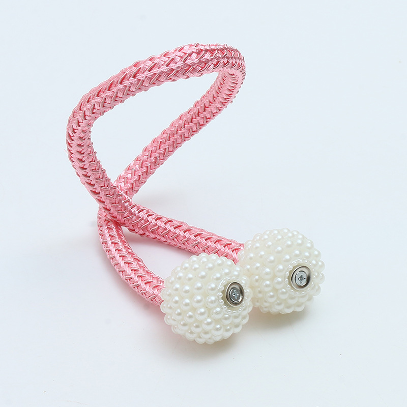 Picture of Curtain Tiebacks Wholesale Cross-Border No-Drill Large Pearl Magnetic Curtain Tiebacks Curtain Buckle Straps Curtain Accessories