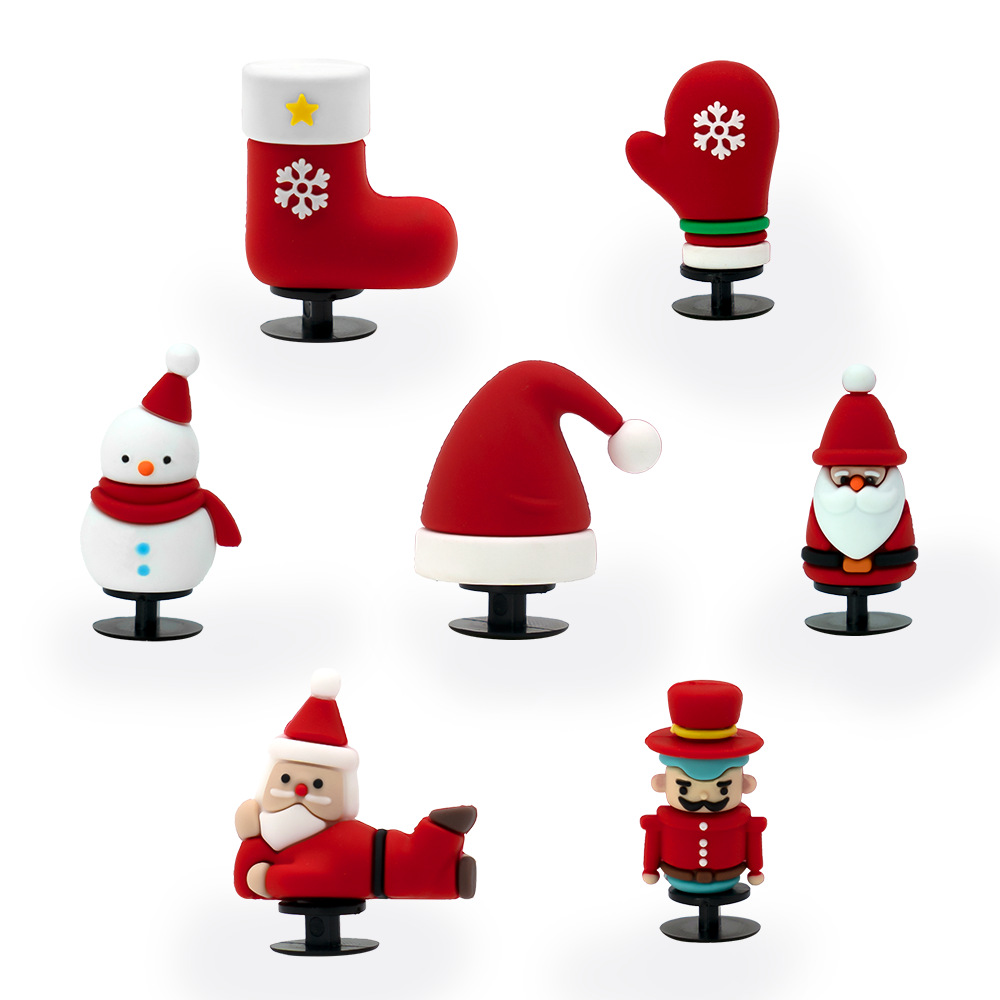 Cross-border New Christmas Cave Shoes Accessories Three-dimensional 3D Shoe Flower Shoe Buckle Cartoon Decorative Buckle PVC Garden Shoes Accessories