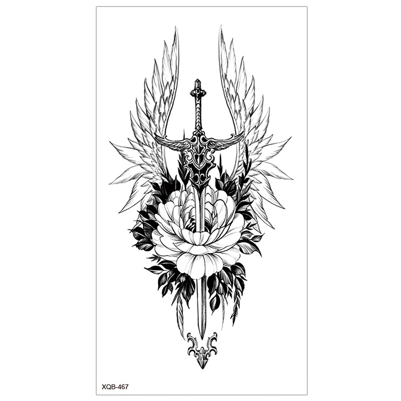 Picture of New Half Arm Tattoo Stickers Cross-border Amazon Hot Selling Set Dark European and American Realistic Waterproof Tattoo Stickers Wholesale