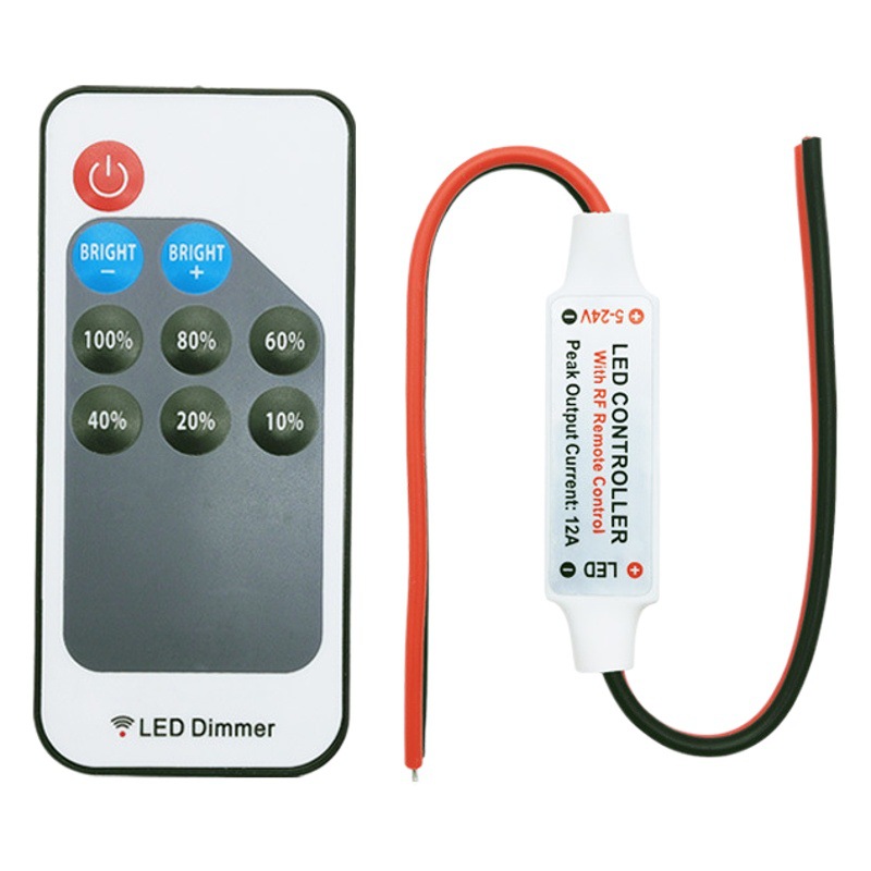 Factory dual red Source RF11 key monochrome controller smart wireless RF dimmer led strip controller