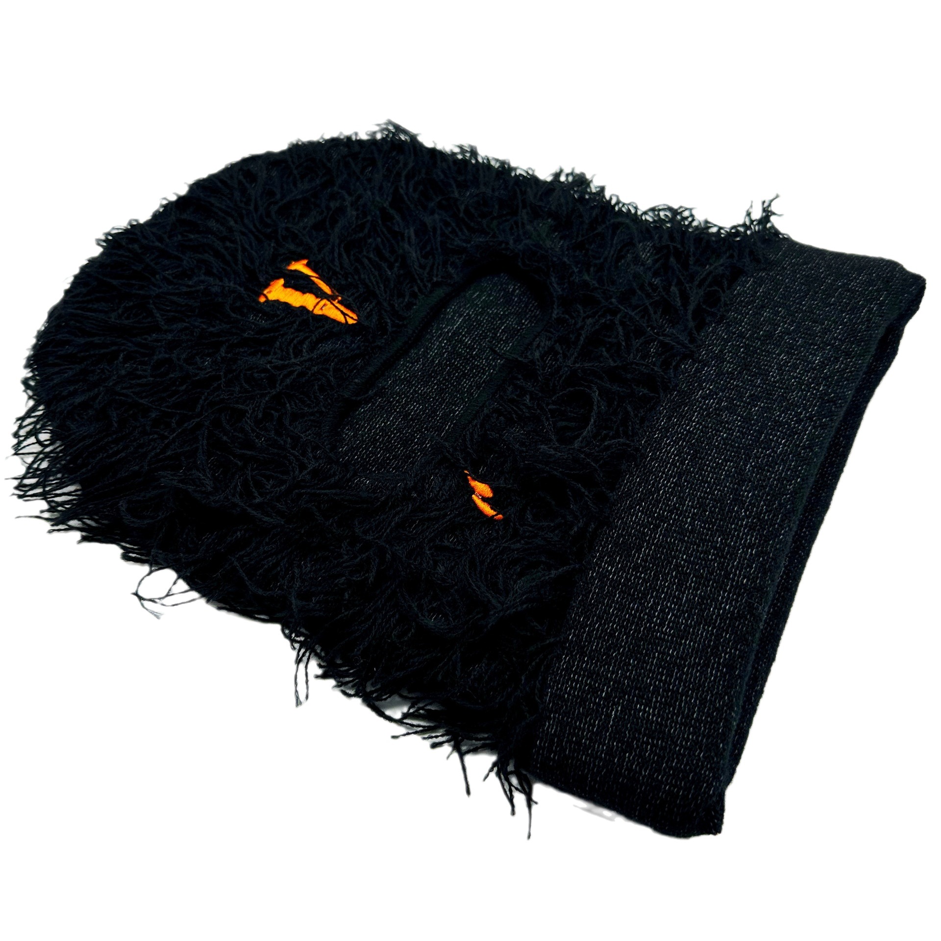 Picture of Cross-border autumn and winter warm single hole knitted hat jacquard embroidery balaclava long fur funny Halloween mask