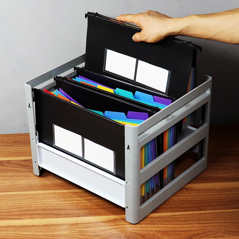American Hanging A4 Organ Bag Folder Insert Plastic Hanging Quick Labor Folder Multi-Layer Bill Data Classification Folder