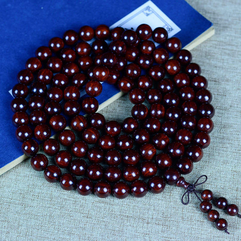 Picture of Natural Indonesia True Venus Leaflet Rosewood High Density Submerged Blood Sandalwood 108 Buddha Beads Plate Wen Play Men's and Women's Handstrings