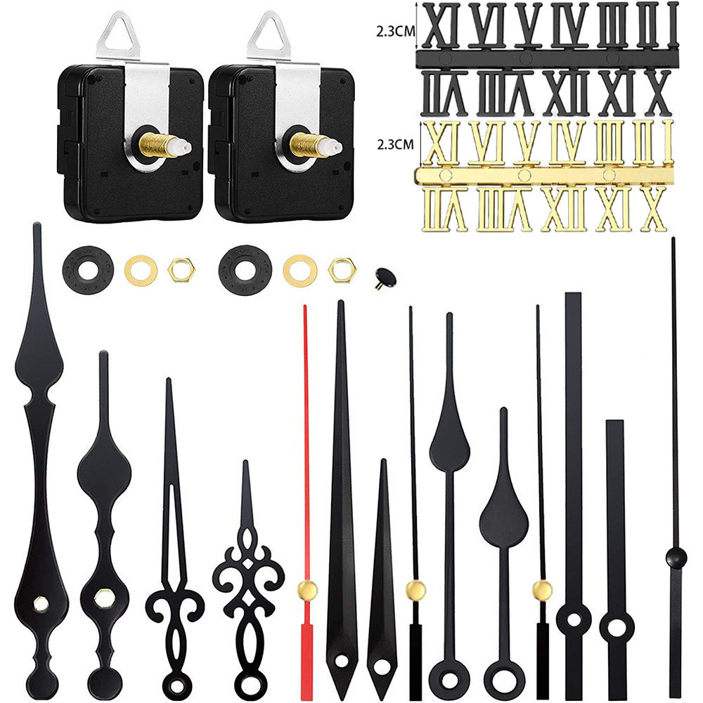 Picture of Cross-border hot selling DIY clock movement mute wall clock accessories clock Wall watch core mechanism 2 Movement +5 sets of clock needle