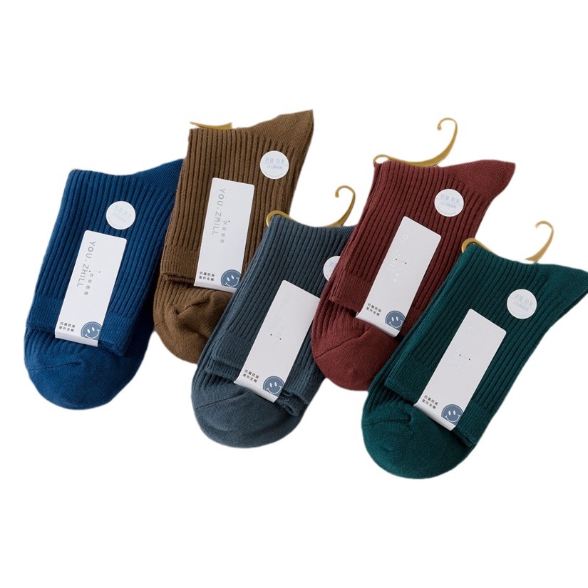Men's socks autumn and winter New thick Business Men's cotton socks double needle cotton socks spot wholesale long tube men's socks