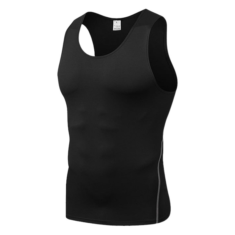 Sports quick-drying clothes men's vest quick-drying breathable stretch bottoming clothes running fitness top sleeveless basketball tights