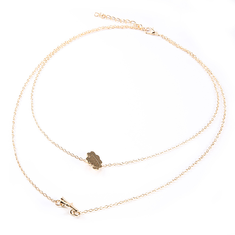 Picture of Fashion Cross-border for European and American Fashion Street Shooting Popular Elements Aircraft Clouds Multi-layer Necklace Women