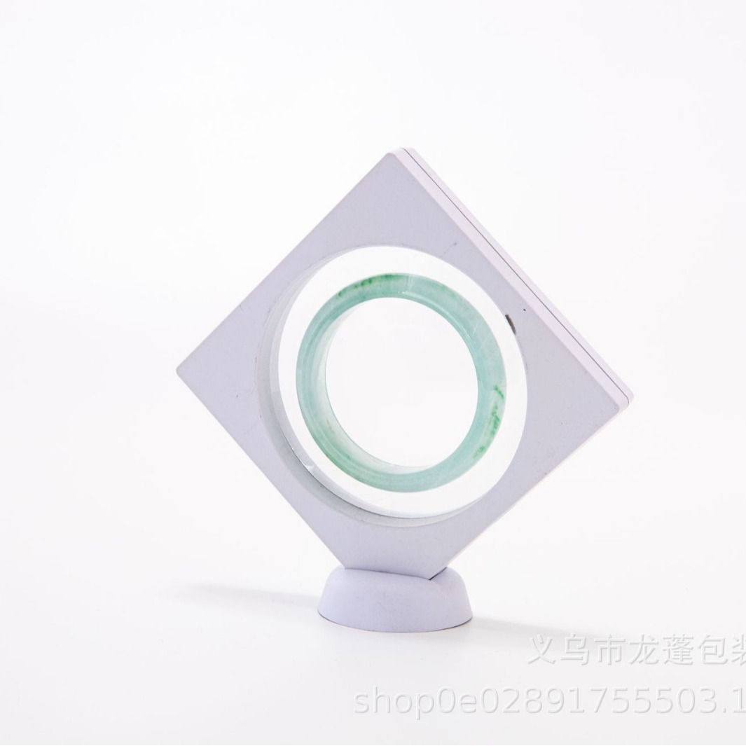 Special Pe Film 90mm Round Floating Display Box for Bracelets, Jewelry Display Box, Packaging Box, U-Shaped Shield Coin Box, Minimalist Style