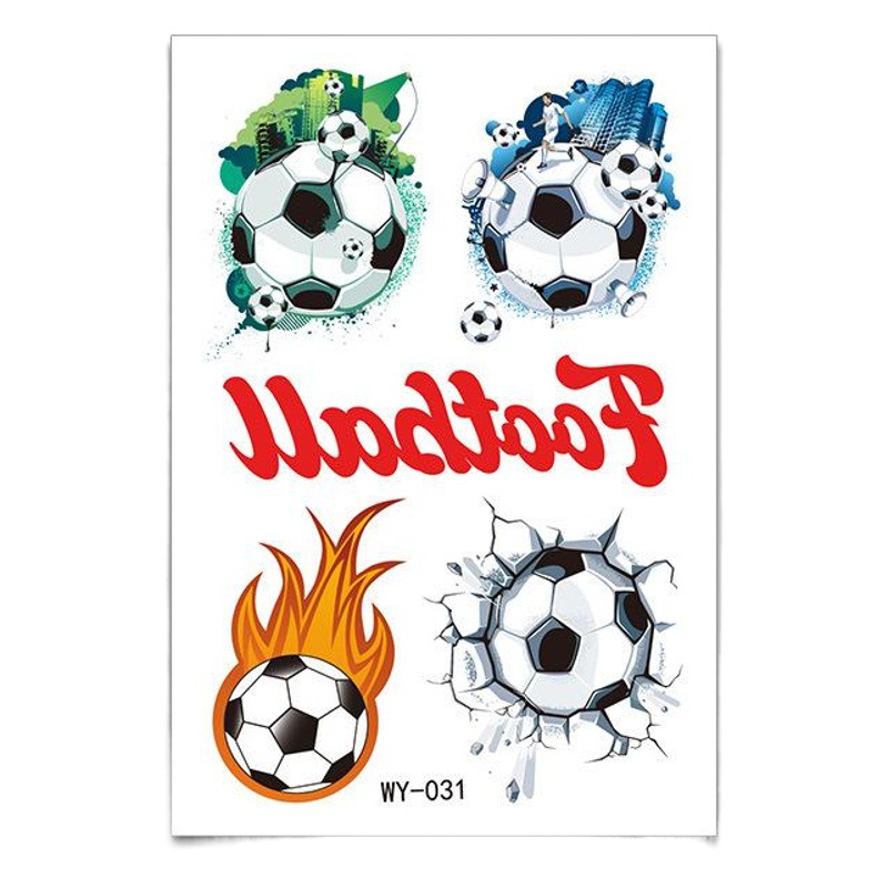 Amazon Cartoon Sports Event Football Tattoo Stickers World Cup Theme Creative Children's Tattoo Stickers Trend
