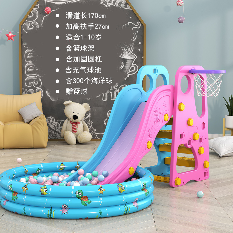 Picture of Children's Thickened Plastic Toys 3 to 10 Years Old Small Family Amusement Park Indoor Household Baby Baby Slide
